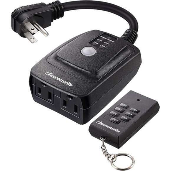 Light Sensor Timer Waterproof, Plug in Timer Switch, 100 ft Range Remote Control - Picture 7 of 7